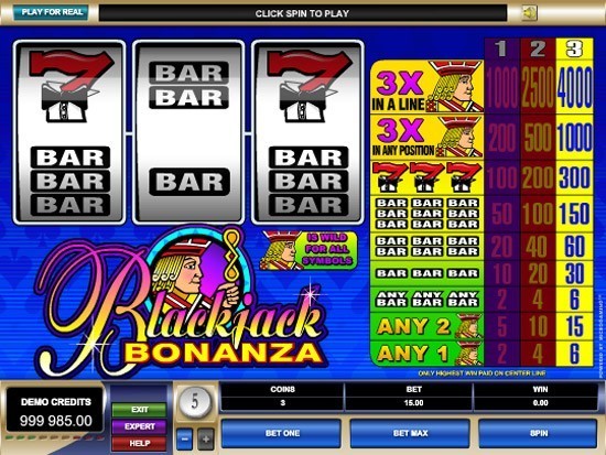 Play Blackjack Bonanza Slot for Real Money