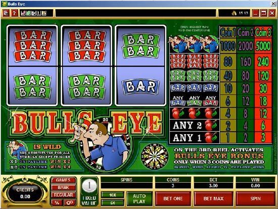 Play Bulls Eye Slot for Real Money