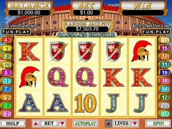 Play Caesar's Empire Slot for Real Money