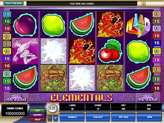 Play Elementals Slot for Real Money