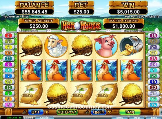Play Hen House Slot for Real Money
