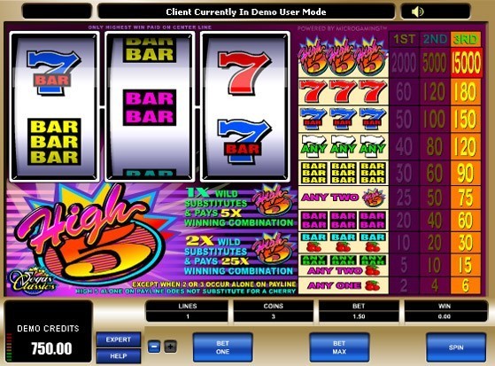 Play High Five Slot for Real Money