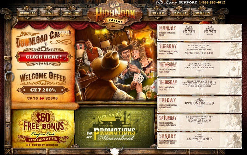 Play Every Day at High Noon Casino