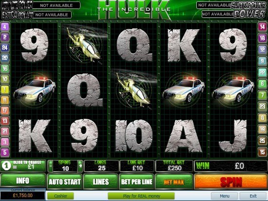 Play Hulk Slot for Real Money