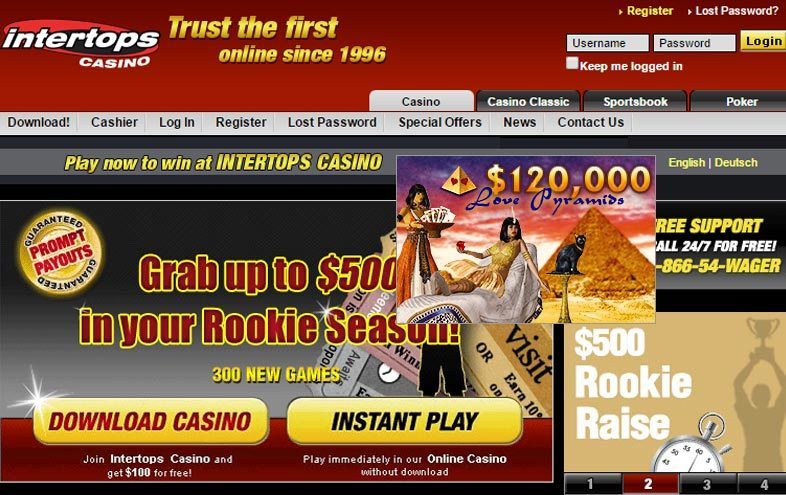 Intertops Casino Fab February Promo