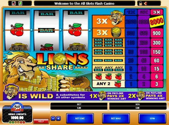 Play Lions Share Slot for Real Money