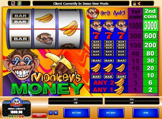 Play Monkey's Money Slot for Real Money