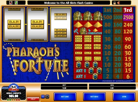 Play Pharaoh's Fortune Slot for Real Money