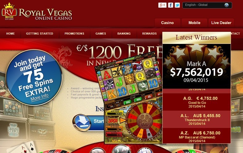 Mega Moolah Hit at Royal Vegas Casino