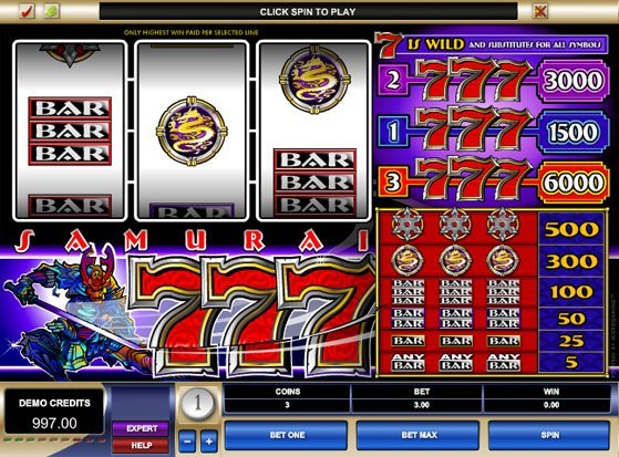 Play Samurai Sevens Slot for Real Money