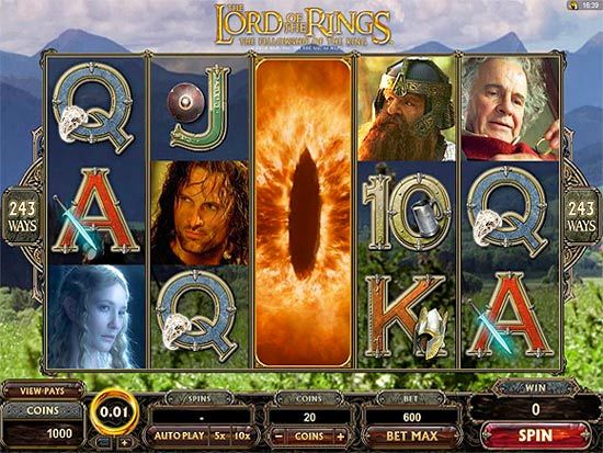 Play Lord of the Rings Slot for Real Money