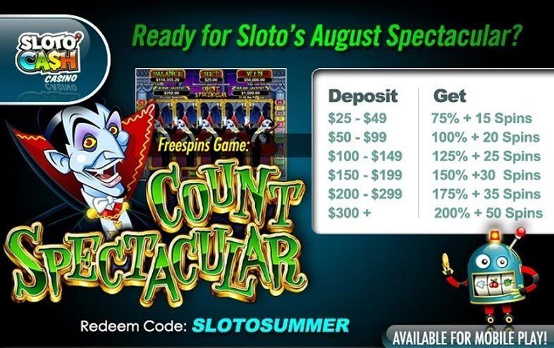 Spectacular Slots Special at SlotoCash