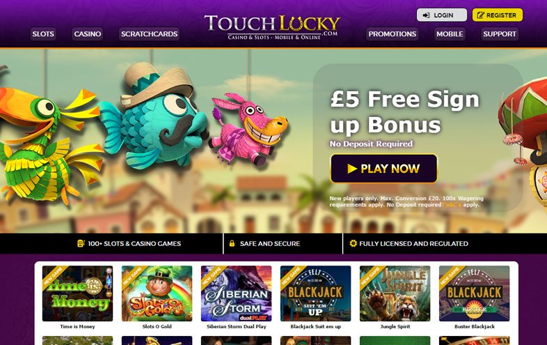 Generous Welcome Package at Touch Lucky Casino