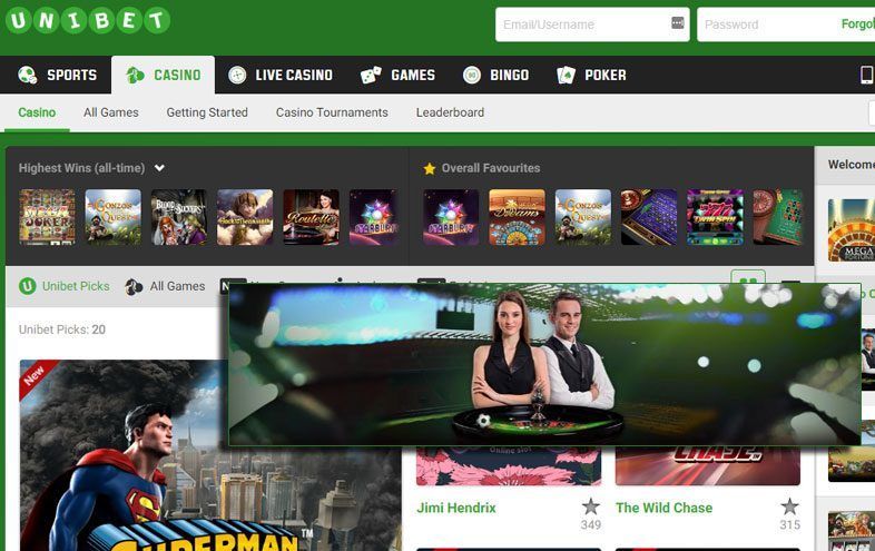 Live Roulette Promo at Unibet Casino