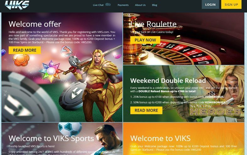 Bonus Specials at VIKS Casino